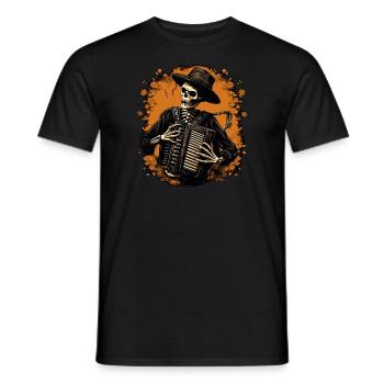 Accordion Musician Accordion Player Cinco-mayo - Men's T-Shirt - black - Front - AI Model Male 178 light (178cm)