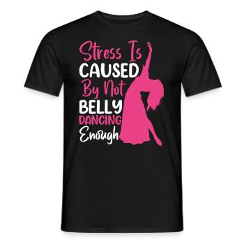 Funny Belly Dancer, Belly Dancing Quotes Dancer - Men's T-Shirt - black - Front - AI Model Male 178 light (178cm)