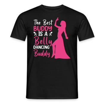 Funny Belly Dancer, Belly Dancing Quotes Dancer - Men's T-Shirt - black - Front - AI Model Male 178 light (178cm)