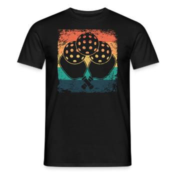 Wiffleball Club Retro Pickleball Team - Men's T-Shirt - black - Front - AI Model Male 178 light (178cm)