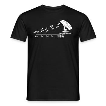 Wingfoil Surfer Wingfoiling Hydrofoil Weekend - Men's T-Shirt - black - Front - AI Model Male 178 light (178cm)