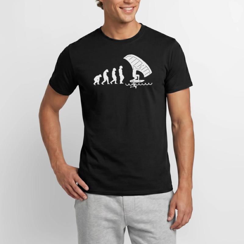 Wingfoil Surfer Wingfoiling Hydrofoil Evolution Men’s T-shirt