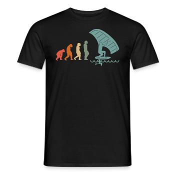 Wingfoil Surfer Wingfoiling Hydrofoil Evolution - T-shirt homme - noir - Devant - AI Model Male 178 light (178cm)