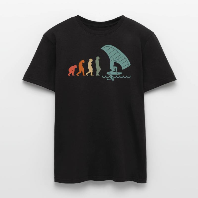 Wingfoil Surfer Wingfoiling Hydrofoil Evolution Men’s T-shirt