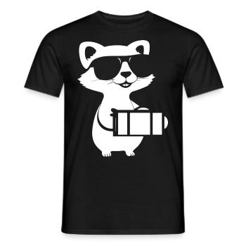 Ferret Wearing Sunglasses Cool Ferrets - Men's T-Shirt - black - Front - AI Model Male 178 light (178cm)
