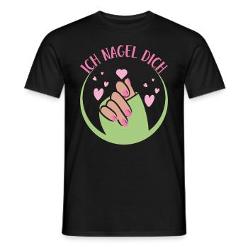 Ich Nagel Dich Nail Art Nagelsalon Nageldesignerin - Männer T-Shirt - Schwarz - Vorne - AI Model Male 178 light (178cm)