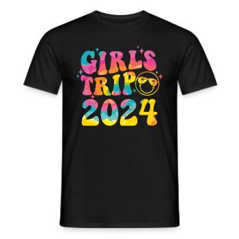 Week-end des filles Femmes Voyage des filles 2024 - T-shirt homme - noir - Devant - AI Model Male 178 light (178cm)