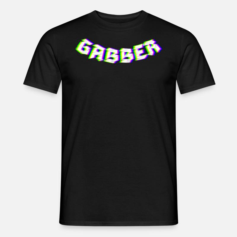 Gabber Hardcore Techno - Männer T-Shirt - Schwarz