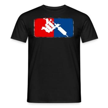 Tattoo Maschine Inked Make Up - Männer T-Shirt - Schwarz - Vorne - AI Model Male 178 light (178cm)