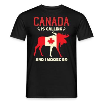 Orignal du Canada Drapeau canadien Feuille d’érable - T-shirt homme - noir - Devant - AI Model Male 178 light (178cm)