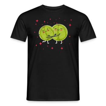 Cute Amla Couple Hugging Amla Fruits Lovers - Männer T-Shirt - Schwarz - Vorne - AI Model Male 178 light (178cm)