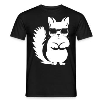 Funny Squirrel Wearing Sunglasses Squirrels - Men's T-Shirt - black - Front - AI Model Male 178 light (178cm)