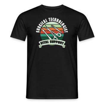Chirurgisch-technischer Assistent Chirurg - Männer T-Shirt - Schwarz - Vorne - AI Model Male 178 light (178cm)