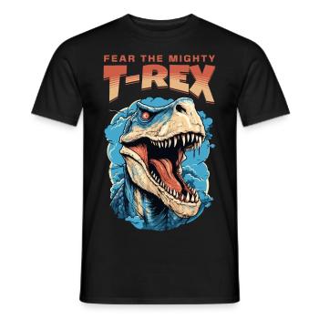T-Rex Dinosaur Dino Tyrannosaurus Rex Vintage - Men's T-Shirt - black - Front - AI Model Male 178 light (178cm)
