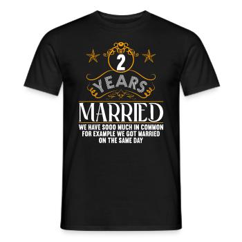 We have a lot in common 2nd wedding anniversary - Men's T-Shirt - black - Front - AI Model Male 178 light (178cm)