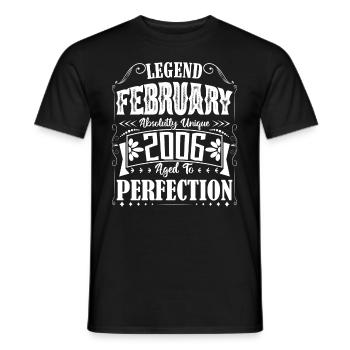February 2006. February 2006 Birthday Gift. - Men's T-Shirt - black - Front - AI Model Male 178 light (178cm)