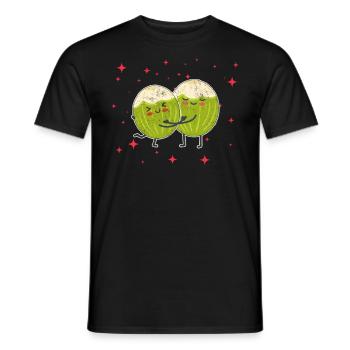 Cute Coconut Couple Hugging Coconut Lovers - Männer T-Shirt - Schwarz - Vorne - AI Model Male 178 light (178cm)
