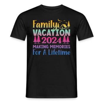 Sommer Familienurlaub Der Erinnerungen Weckt - Männer T-Shirt - Schwarz - Vorne - AI Model Male 178 light (178cm)