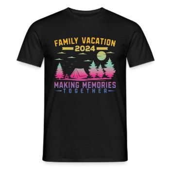 Sommer Familienurlaub Der Erinnerungen Weckt - Männer T-Shirt - Schwarz - Vorne - AI Model Male 178 light (178cm)