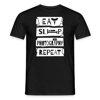 Photography Camera Photo-REPEAT Nature Photographer - Men's T-Shirt - black - Front - AI Model Male 178 light (178cm)