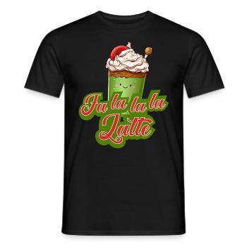 Weihnachten Kaffee ugly jumper Coffee Latte xmas - Männer T-Shirt - Schwarz - Vorne - AI Model Male 178 light (178cm)