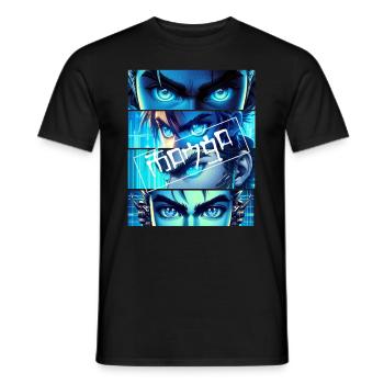 manga style anime bandes dessinées cosplay japon - T-shirt homme - noir - Devant - AI Model Male 178 light (178cm)