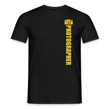 Photographe de paysage, Appareil photo, Photographe de nature - T-shirt homme - noir - Devant - AI Model Male 178 light (178cm)