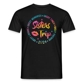 Great Laughs Sisters Trip 2024 - Men's T-Shirt - black - Front - AI Model Male 178 light (178cm)