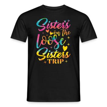 Urlaub Schwester Reisen Lustige Schwester Reise - Männer T-Shirt - Schwarz - Vorne - AI Model Male 178 light (178cm)