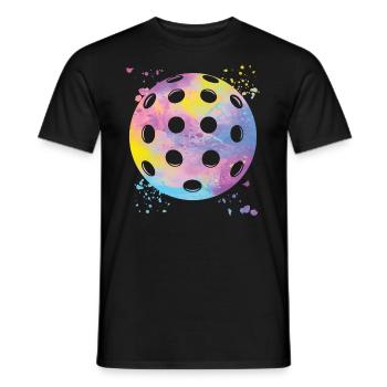 Pickleball Colorsplash Wiffleball Club - Men's T-Shirt - black - Front - AI Model Male 178 light (178cm)