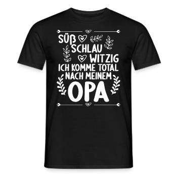 Ich komme total nach meinem Opa Enkelin Enkel - Männer T-Shirt - Schwarz - Vorne - AI Model Male 178 light (178cm)