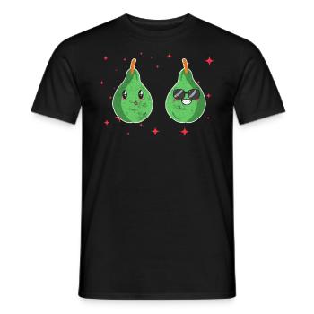 Cute Pear Couple Hugging Pear Fruit Lovers - Männer T-Shirt - Schwarz - Vorne - AI Model Male 178 light (178cm)