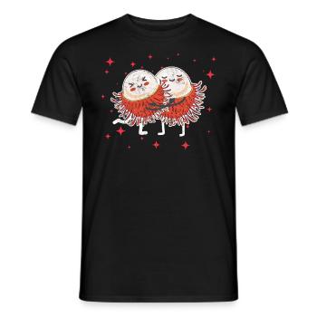 Cute Rambutan Couple Hugging Rambutan Fruit Lovers - Männer T-Shirt - Schwarz - Vorne - AI Model Male 178 light (178cm)