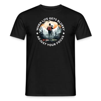Photographes Dictons Drôles Photographe Nature Animale - T-shirt homme - noir - Devant - AI Model Male 178 light (178cm)