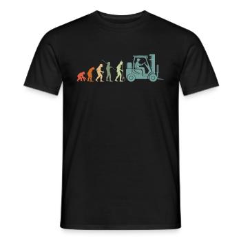Forklift Driver Vintage Warehouse Clerk Occupations - Men's T-Shirt - black - Front - AI Model Male 178 light (178cm)