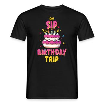 Week-end entre filles Oh Sip C’est un voyage d’anniversaire - T-shirt homme - noir - Devant - AI Model Male 178 light (178cm)