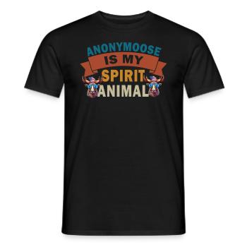 Anonymousoose est mon animal spirituel orignal cool - T-shirt homme - noir - Devant - AI Model Male 178 light (178cm)