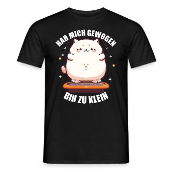 Hab mich gewogen bin zu klein Katze - Männer T-Shirt - Schwarz - Vorne - AI Model Male 178 light (178cm)