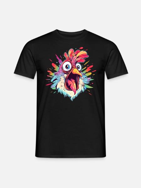 Chicken Chickens Chicken Owner Crazy Chicken - Men's T-Shirt - black
