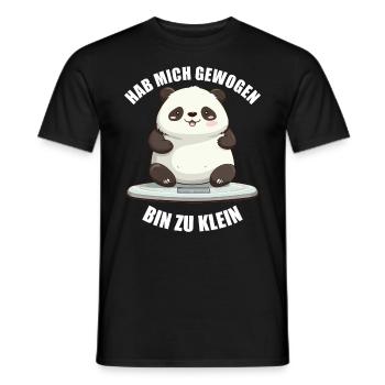 Hab mich gewogen bin zu klein Panda - Männer T-Shirt - Schwarz - Vorne - AI Model Male 178 light (178cm)