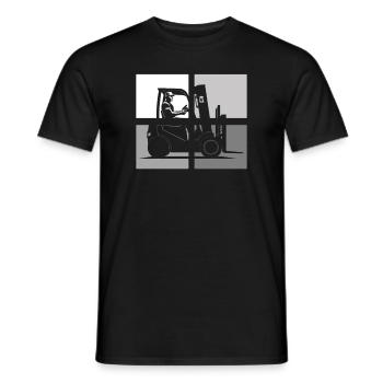 Forklift Driver Warehouse Manager Warehouse Manager Occupations - Men's T-Shirt - black - Front - AI Model Male 178 light (178cm)