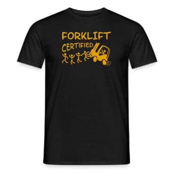 Forklift Driver Warehouse Manager Warehouse Manager Occupations - Men's T-Shirt - black - Front - AI Model Male 178 light (178cm)