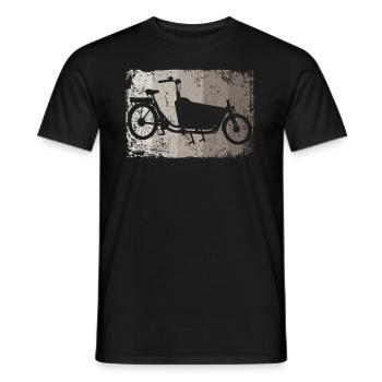 Lastenfahrrad Lastenrad Vélo Cargo Cargobike - T-shirt homme - noir - Devant - AI Model Male 178 light (178cm)