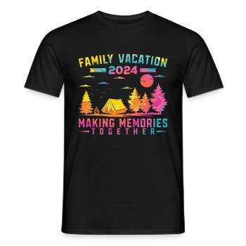 Sommer Familienurlaub Der Erinnerungen Weckt - Männer T-Shirt - Schwarz - Vorne - AI Model Male 178 light (178cm)