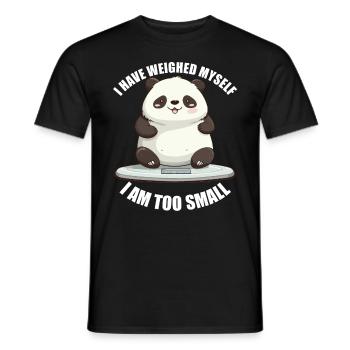 I've weighed myself too little panda - Men's T-Shirt - black - Front - AI Model Male 178 light (178cm)