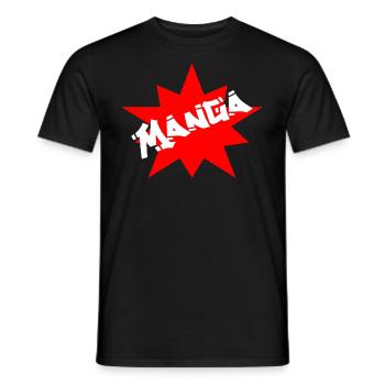 manga style anime cosplay japanese comics - Men's T-Shirt - black - Front - AI Model Male 178 light (178cm)