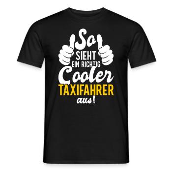 Taxifahrer Sicherheit und Unfallprävention - Männer T-Shirt - Schwarz - Vorne - AI Model Male 178 light (178cm)