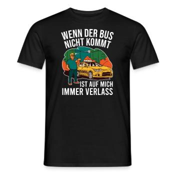Taxifahrer Pünktlichkeit und Zuverlässigkeit - Männer T-Shirt - Schwarz - Vorne - AI Model Male 178 light (178cm)