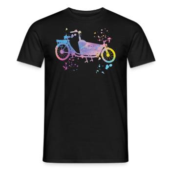 Schwerlastrad Lastenfahrrad Cargobike Lastenrad - Männer T-Shirt - Schwarz - Vorne - AI Model Male 178 light (178cm)