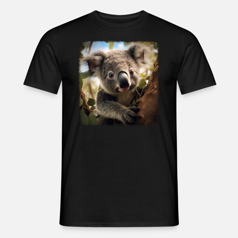 Koalas realistic Koala - Männer T-Shirt - Schwarz